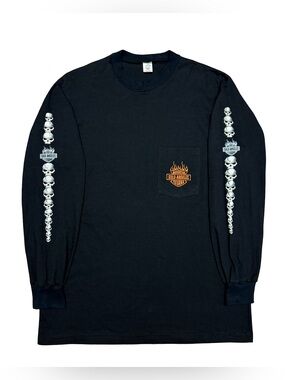 Y2K 2003 Solo Angeles Moto Club Tijuana Toy Run Long Sleeve T-Shirt Black Large